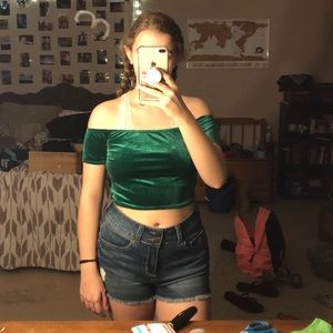 Off the shoulder crop top